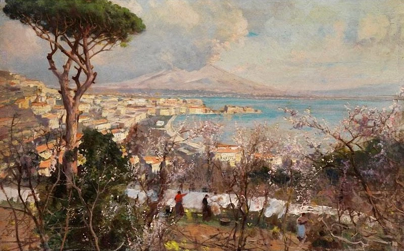  107-Attilio Pratella - Veduta del Golfo di Napoli 